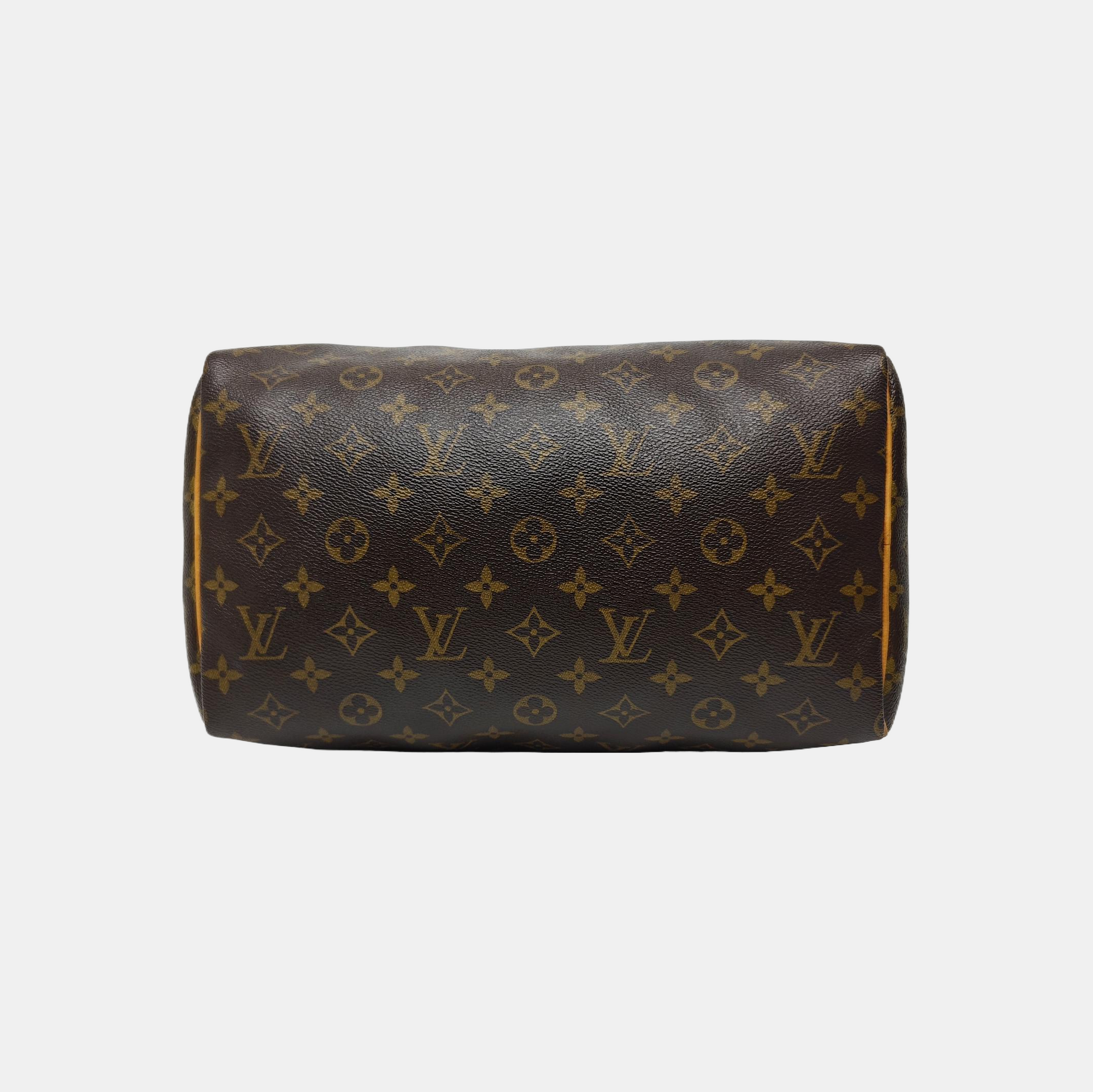 SPEEDY 30 Monogram Coated Canvas Brown