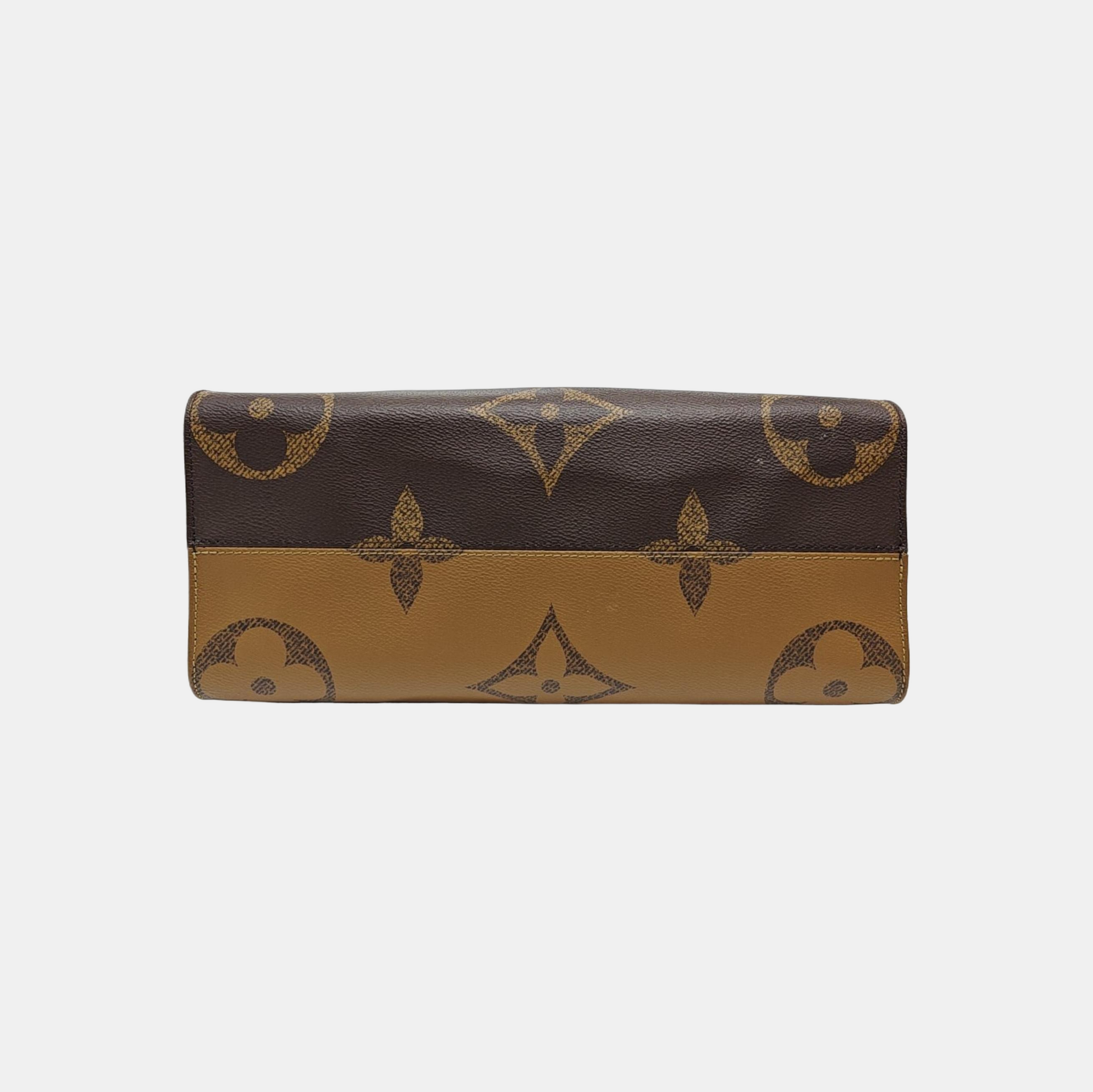 ONTHEGO MM Monogram Coated Canvas Brown