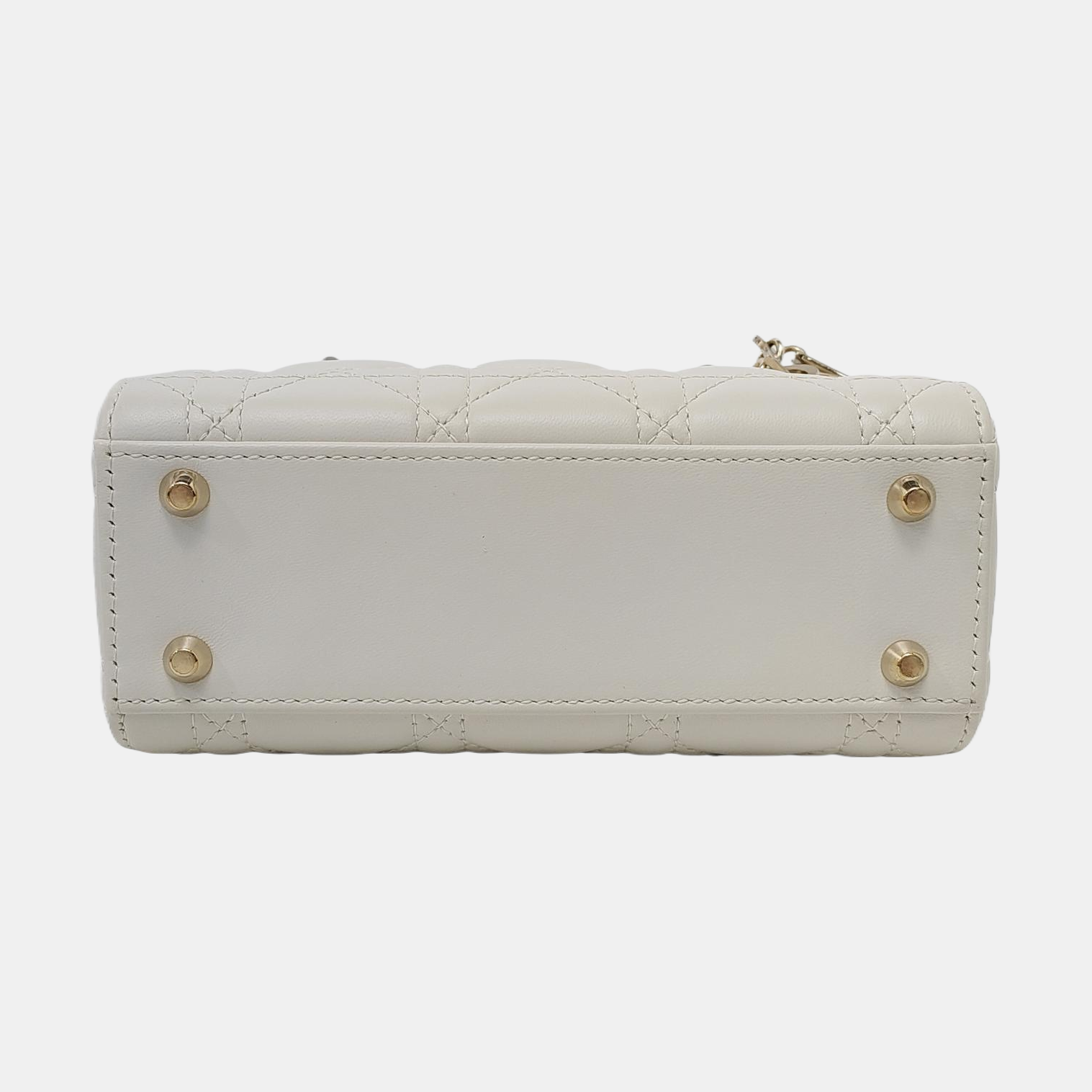 Lady Dior Mini Cannage Lambskin White