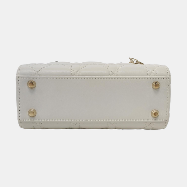 Lady Dior Mini Cannage Lambskin White