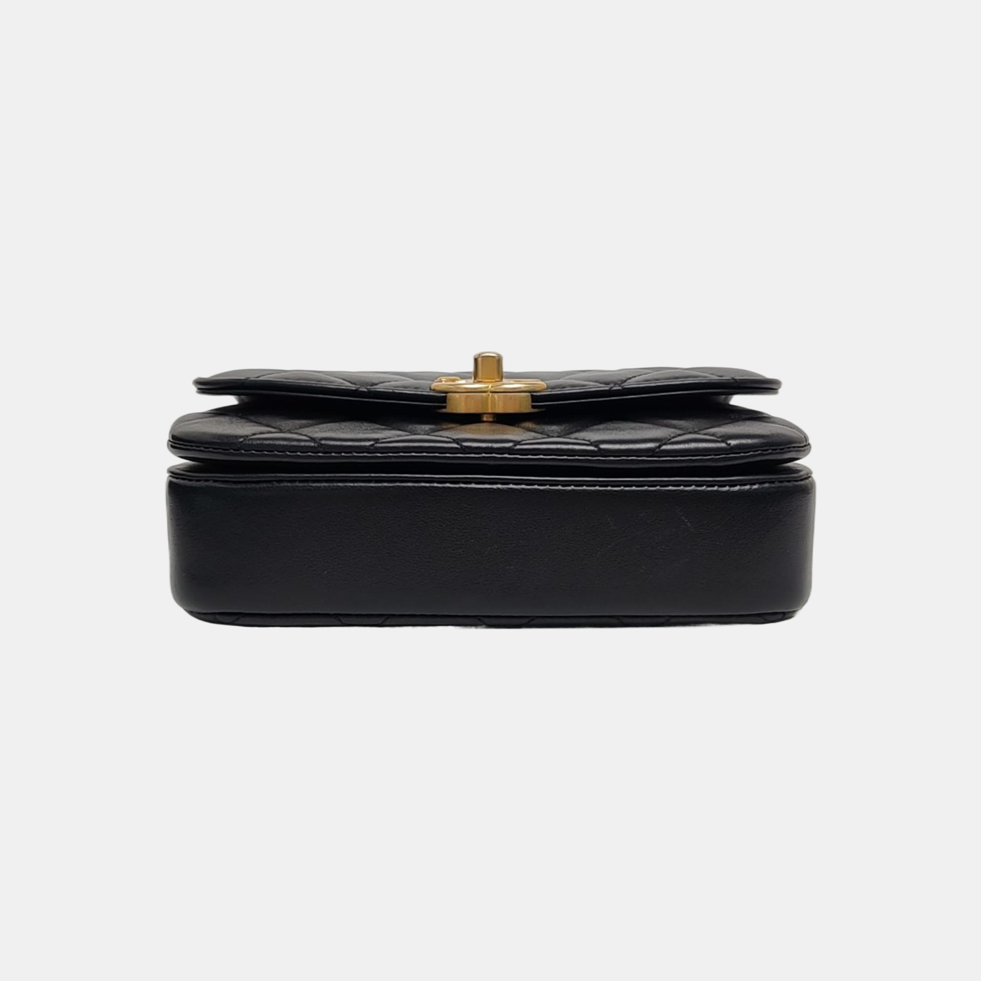 Quilted Lambskin Mini Black
