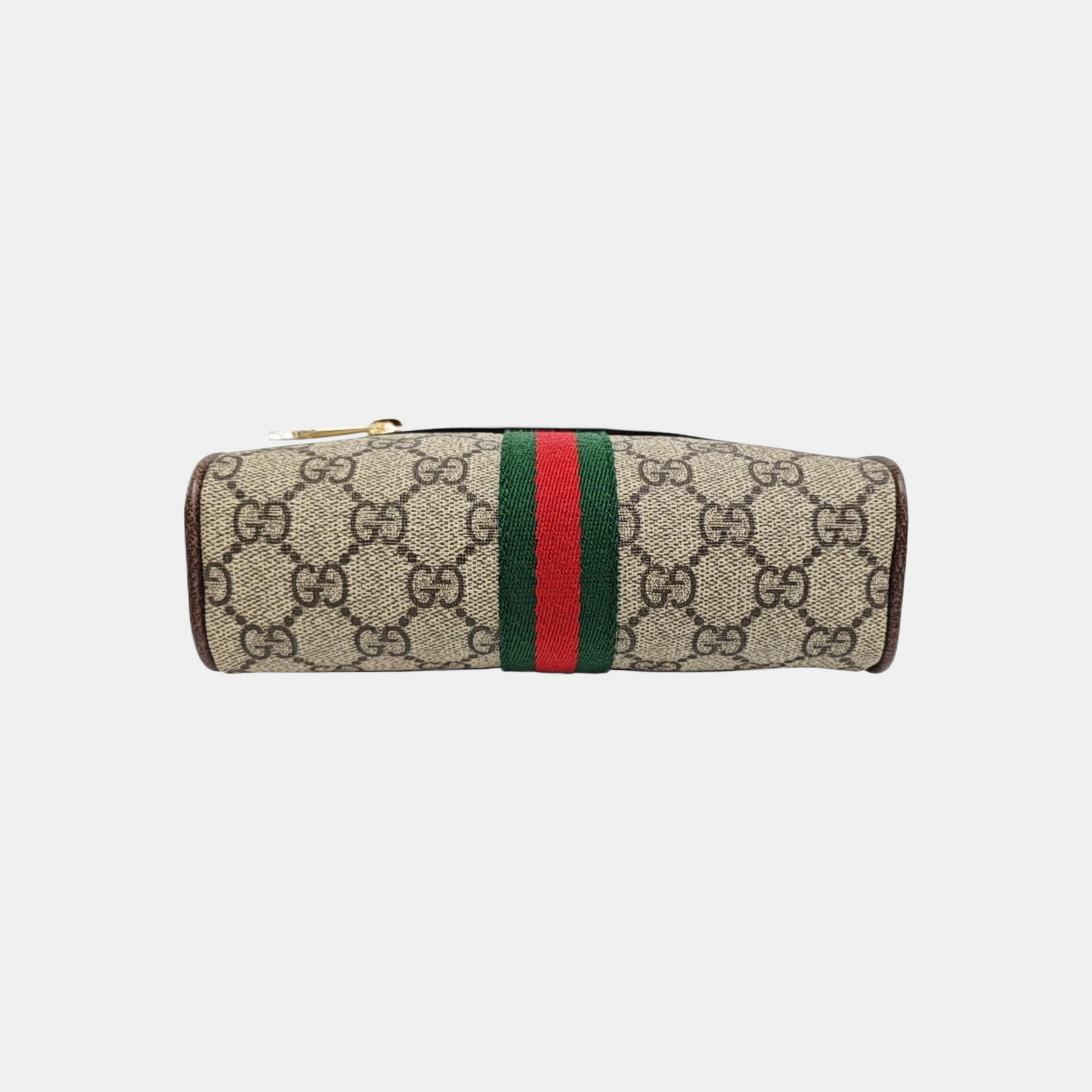 Ophidia Small Monogram Coated Canvas Beige
