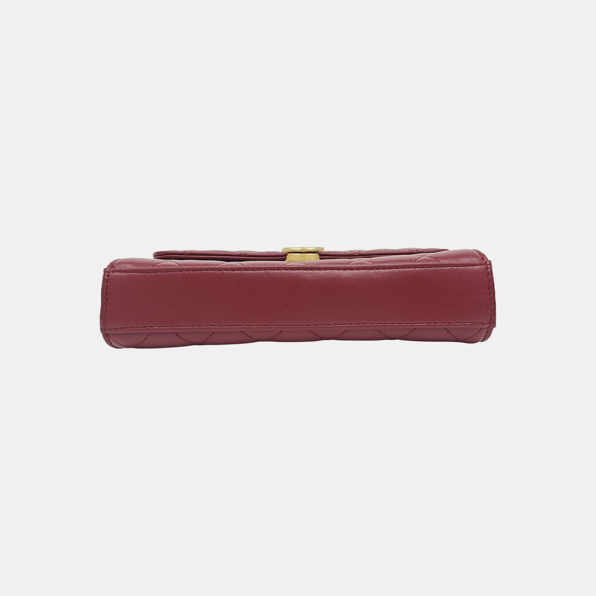 KELLY Mini Quilted Lambskin Red