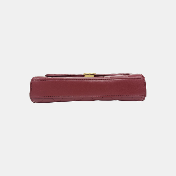 KELLY Mini Quilted Lambskin Red