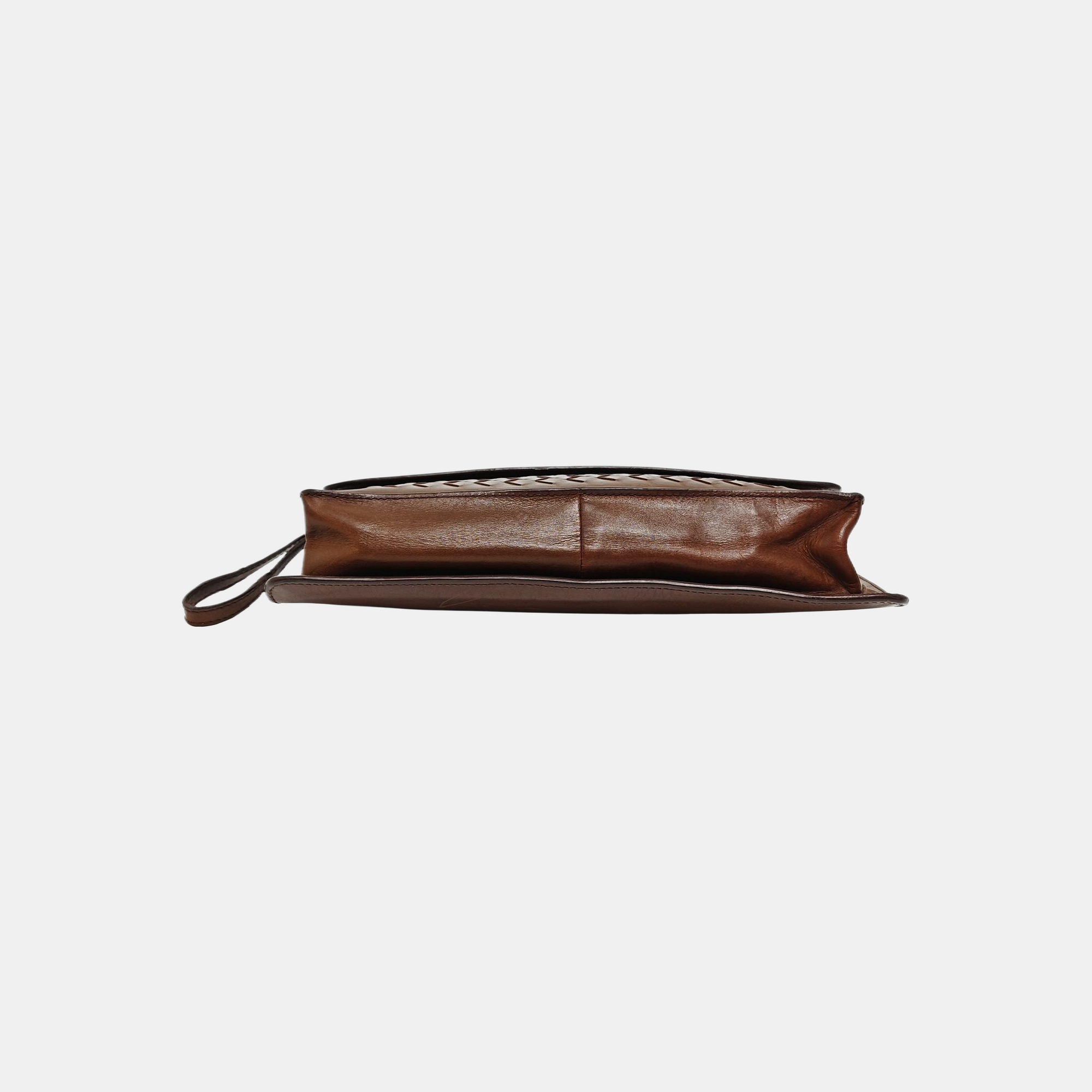 Calfskin Clutch Brown