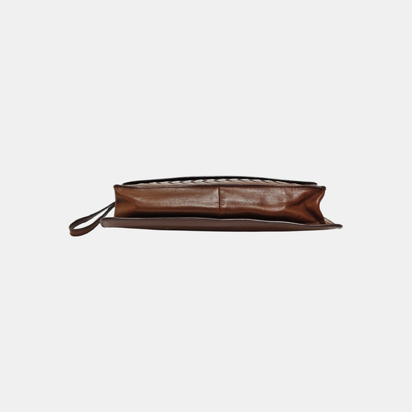 Calfskin Clutch Brown