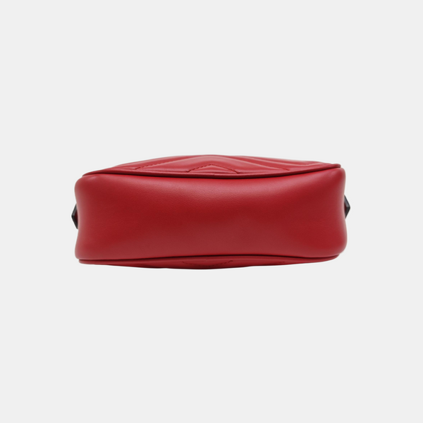 GG Marmont Super Mini Quilted Calfskin Red
