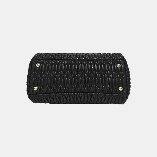 Lambskin Top Handle Bag Black