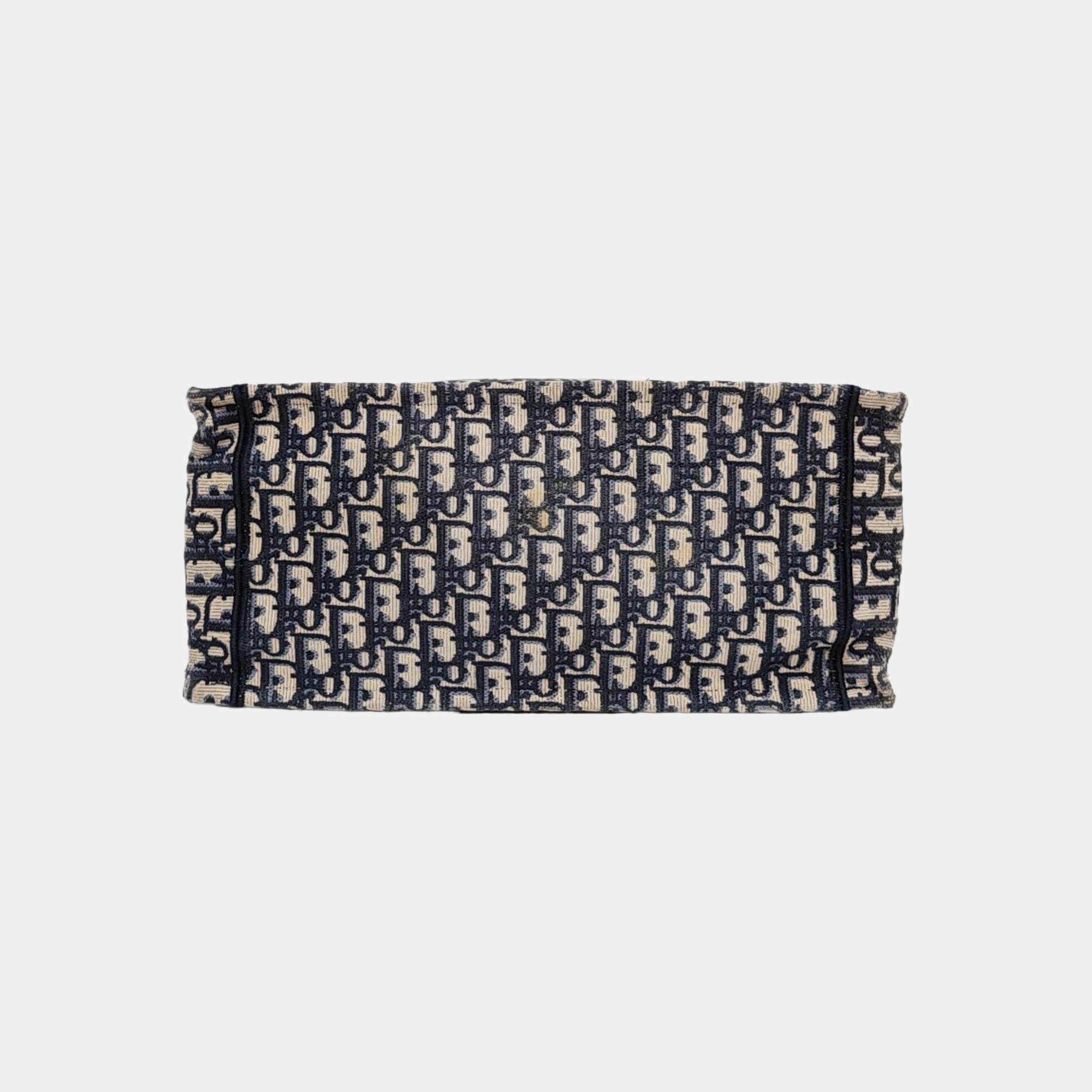 Book Tote Medium Oblique Canvas Blue
