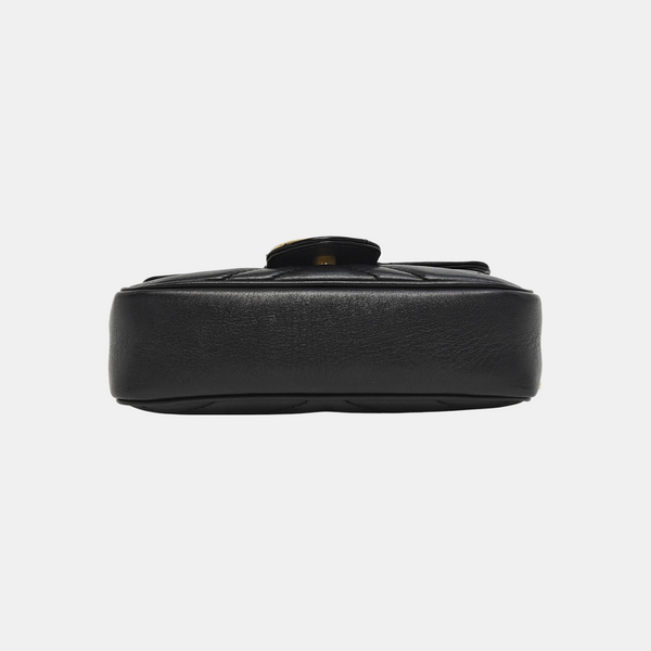 GG Marmont Mini Quilted Calfskin Black