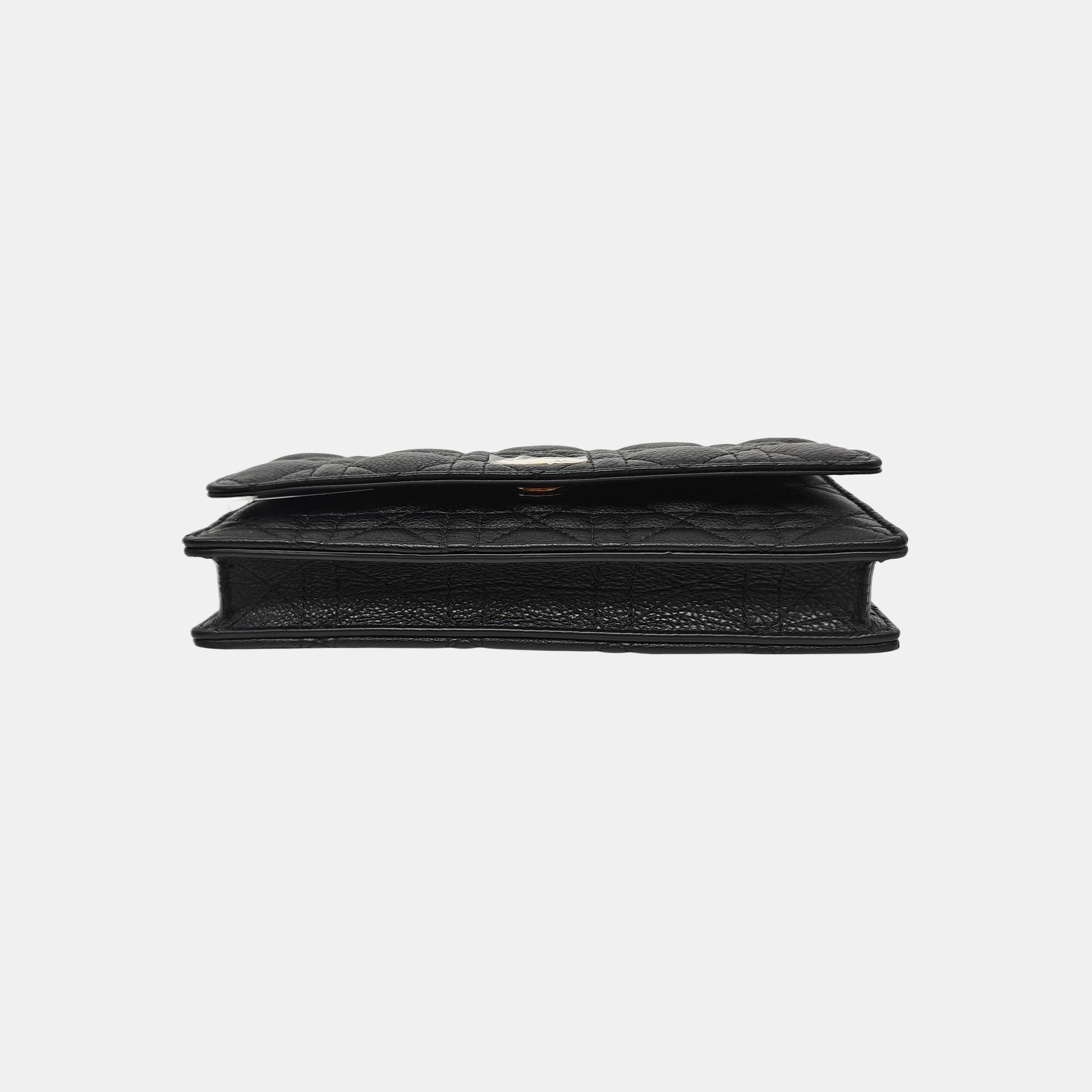 Dior Caro Small Cannage Calfskin Black
