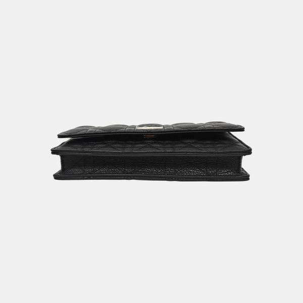 Dior Caro Small Cannage Calfskin Black