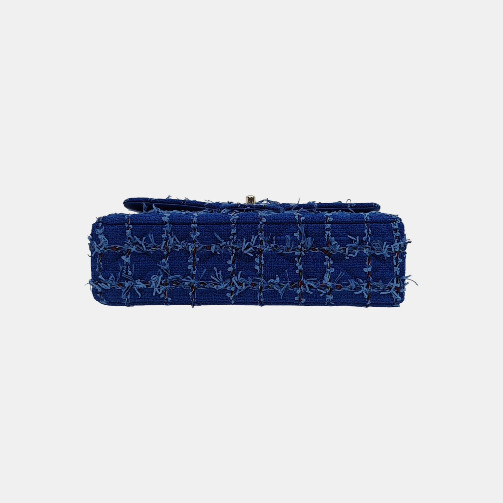 CLASSIC FLAP Medium Quilted Wool Blue