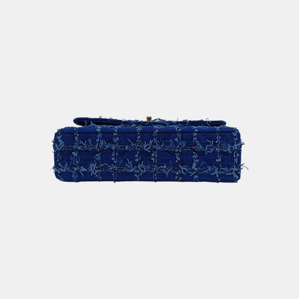 CLASSIC FLAP Medium Quilted Wool Blue