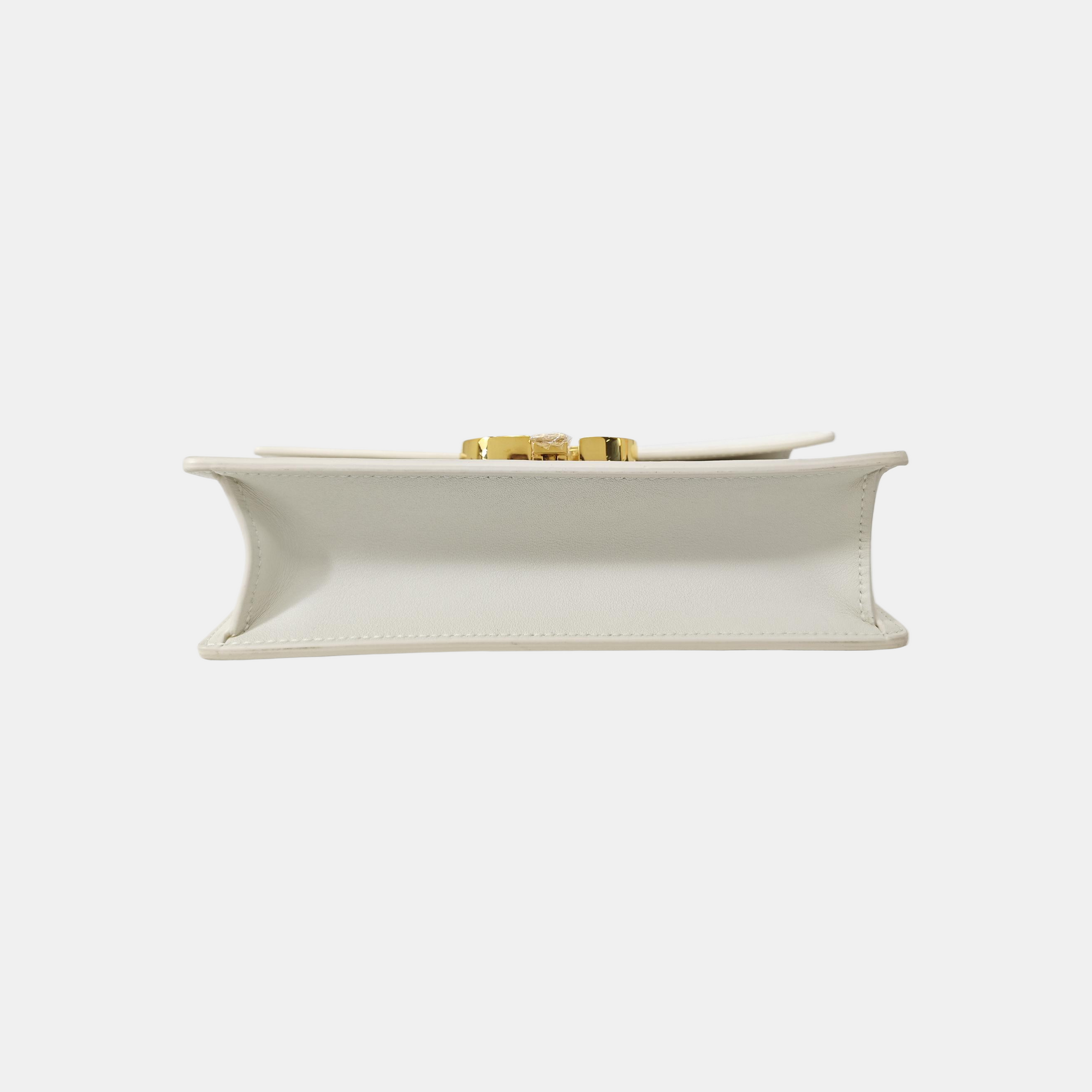 30 Montaigne East-West Calfskin White