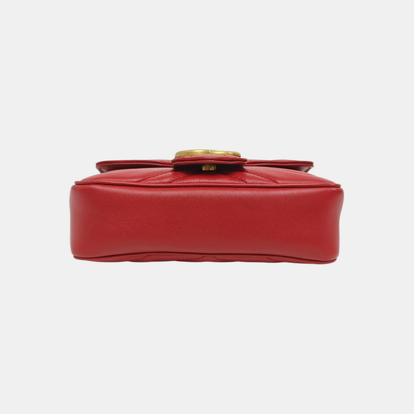 GG Marmont Mini Quilted Calfskin Red