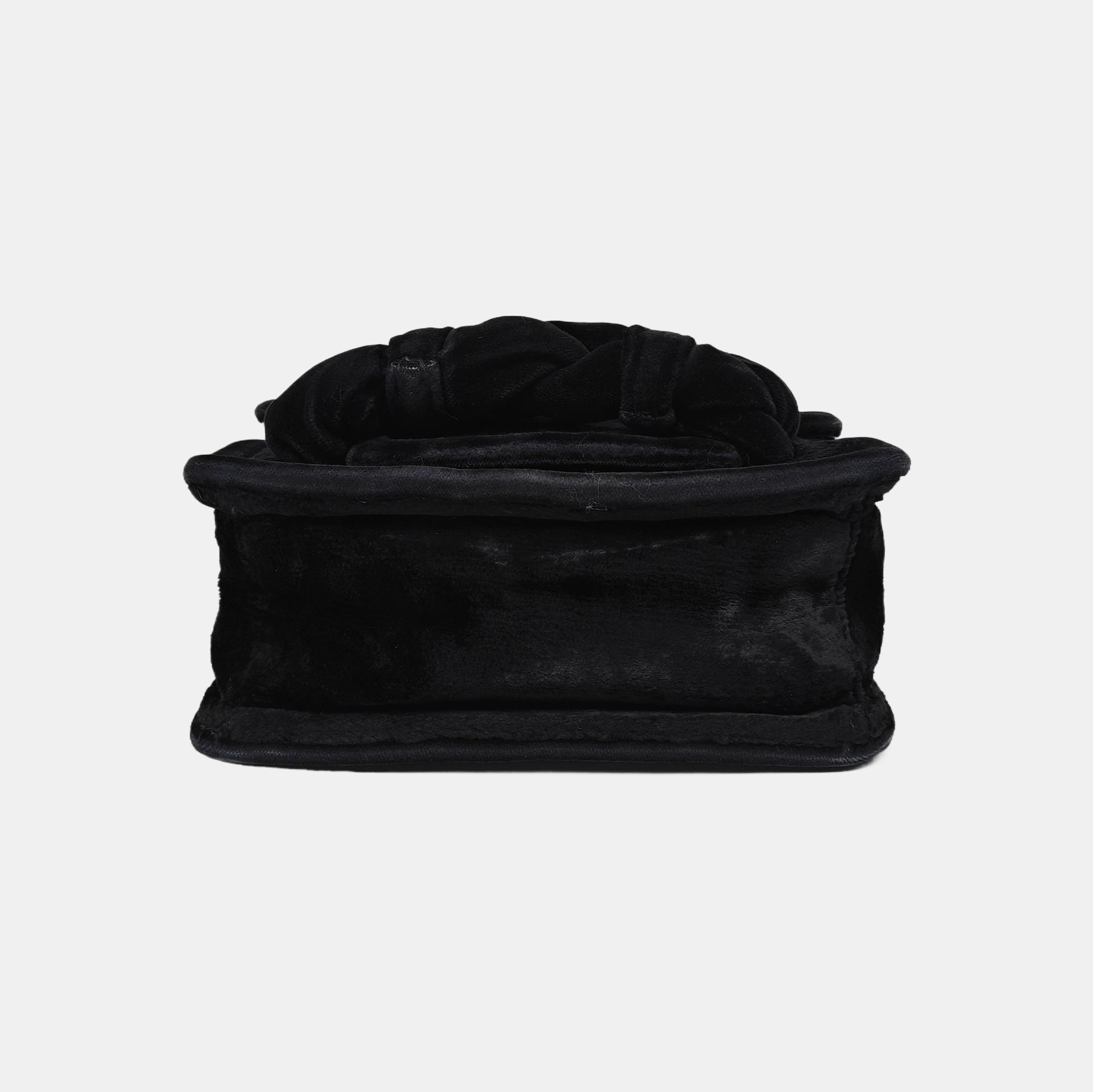 Fabric Shoulder Bag Black