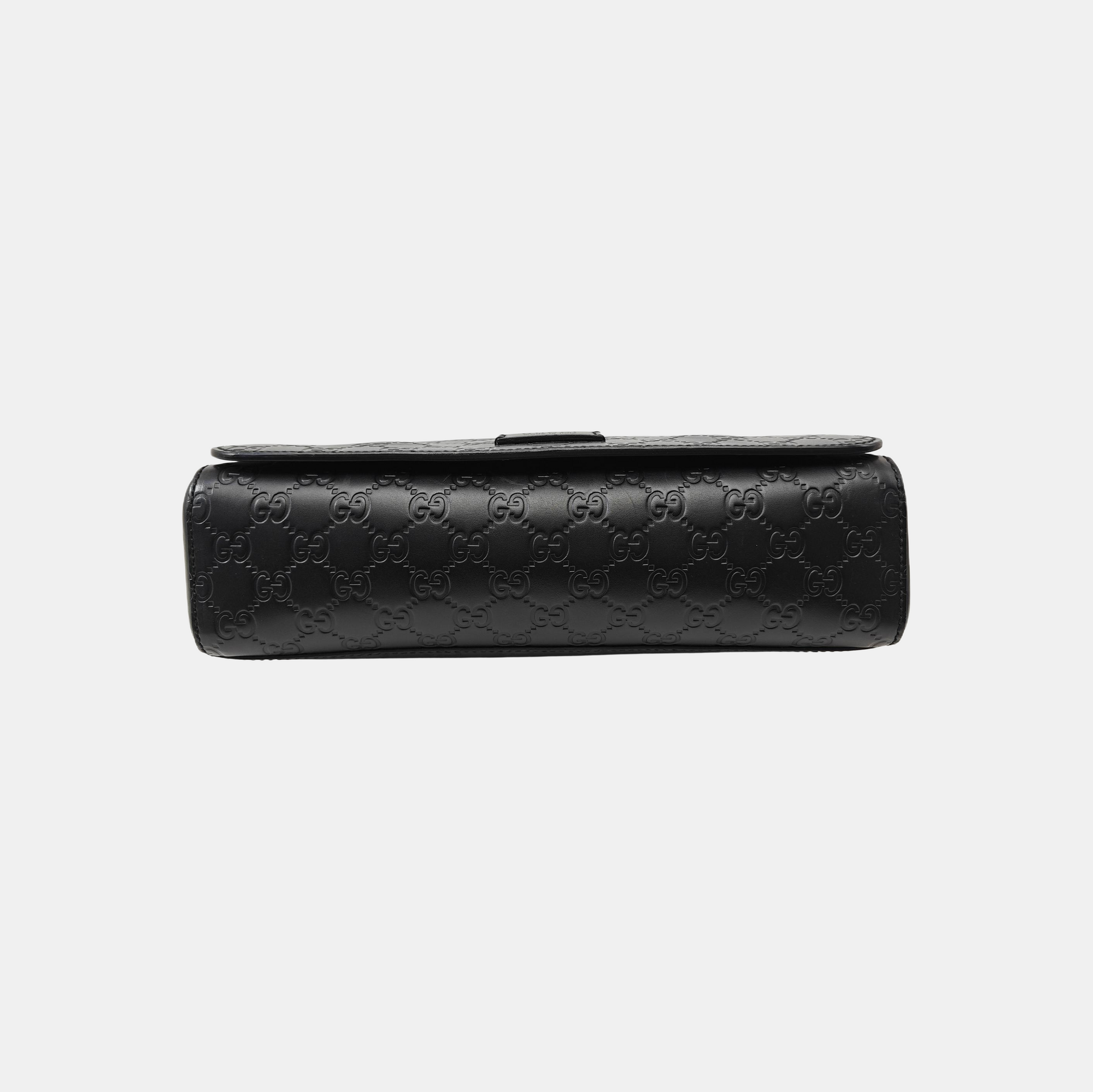 Monogram Calfskin Crossbody Bag Black
