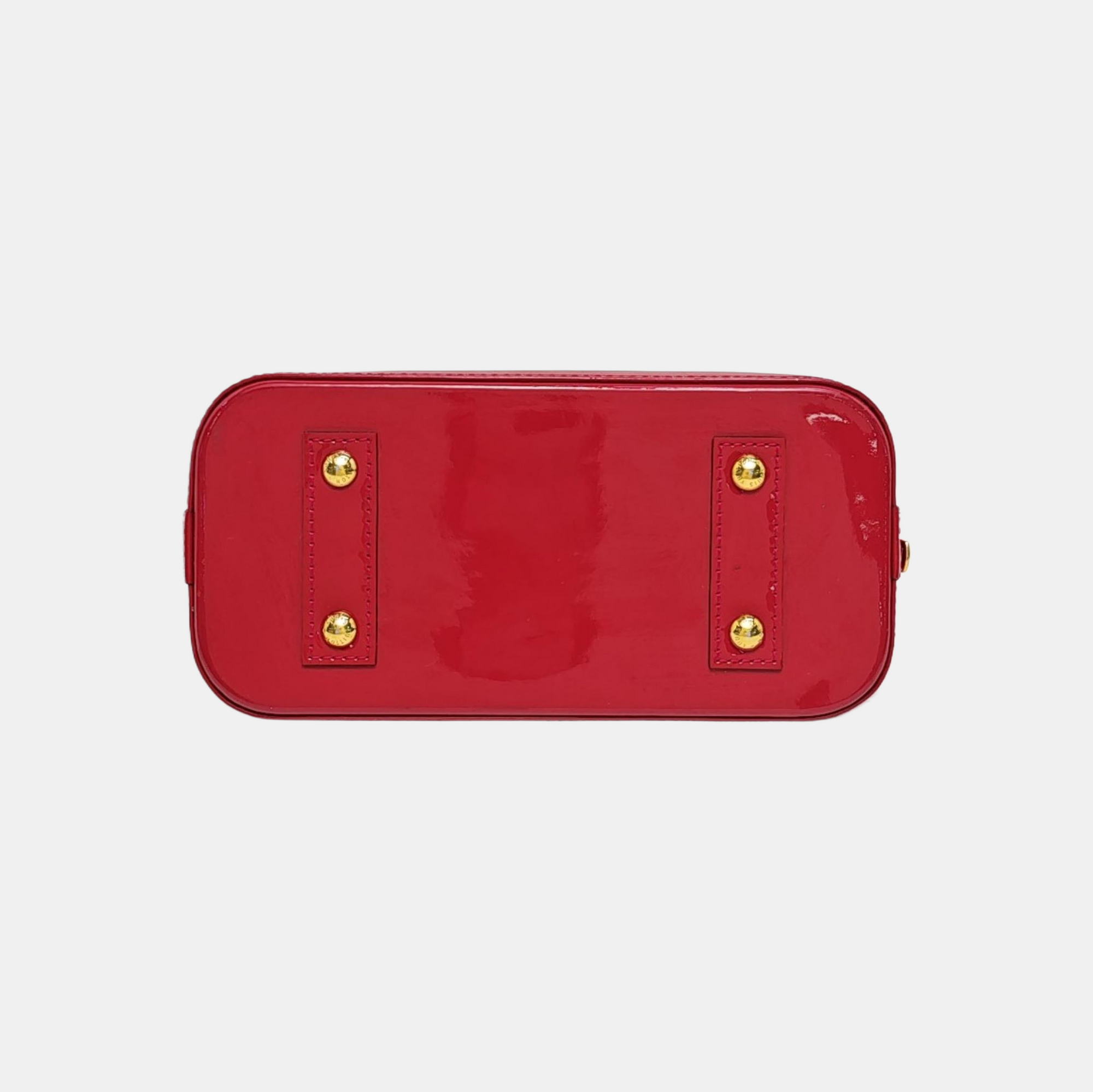 ALMA BB Monogram Patent Leather Red