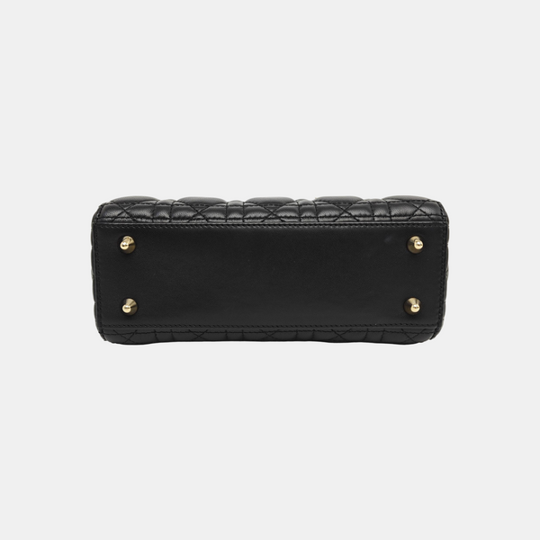 Lady Dior Small Cannage Lambskin Black