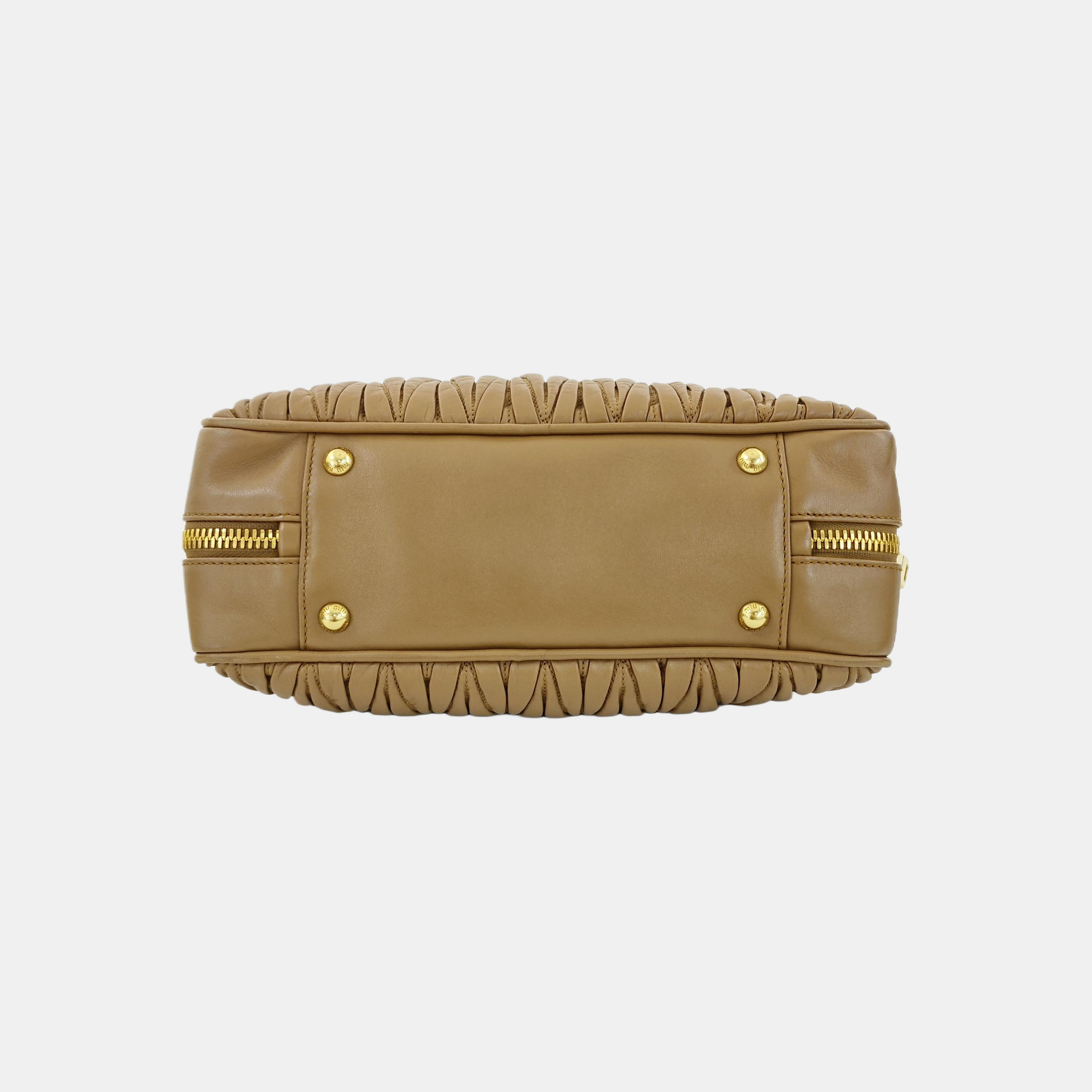 Arcadie Matelassé Large Quilted Lambskin Brown