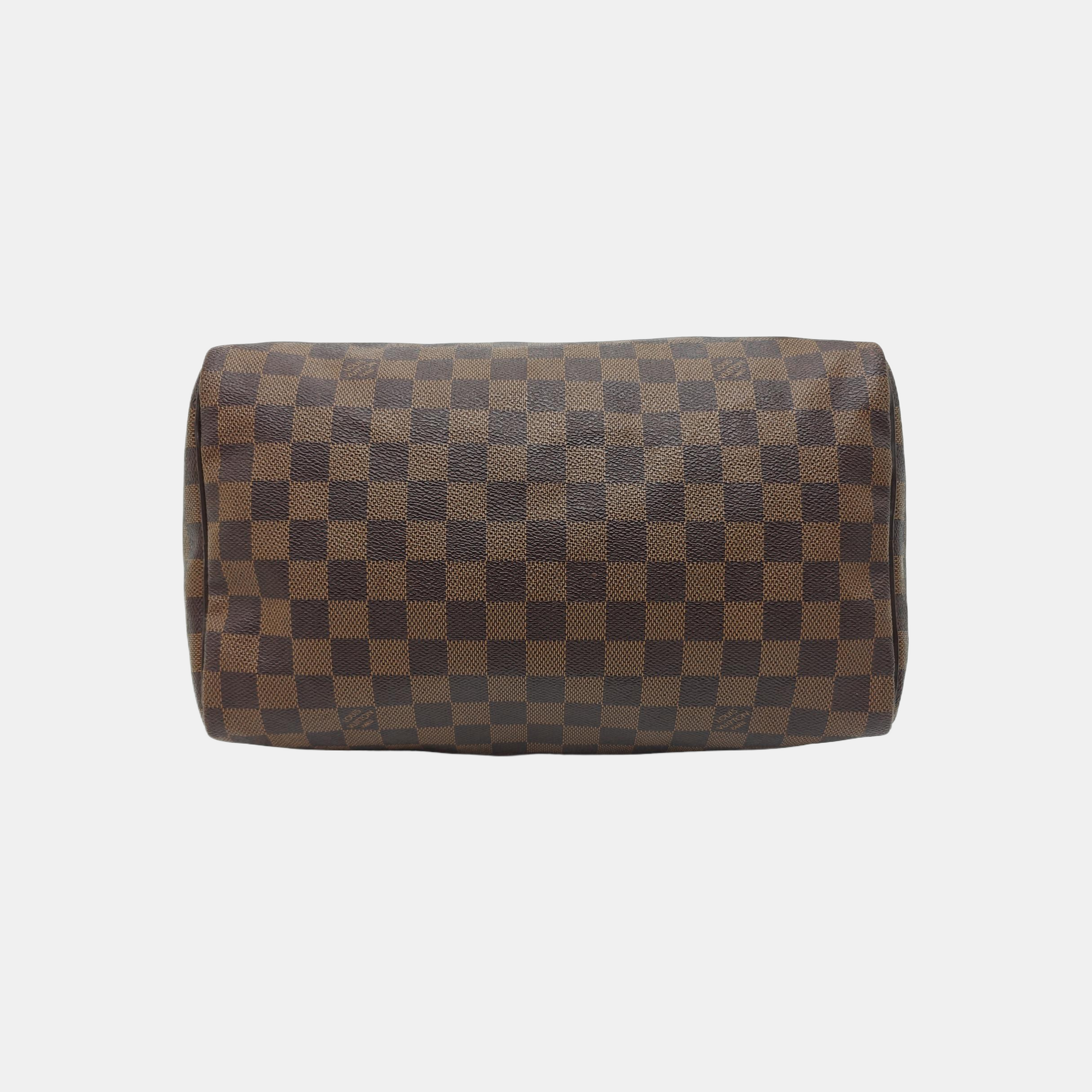SPEEDY 30 Damier Ebene Coated Canvas Brown