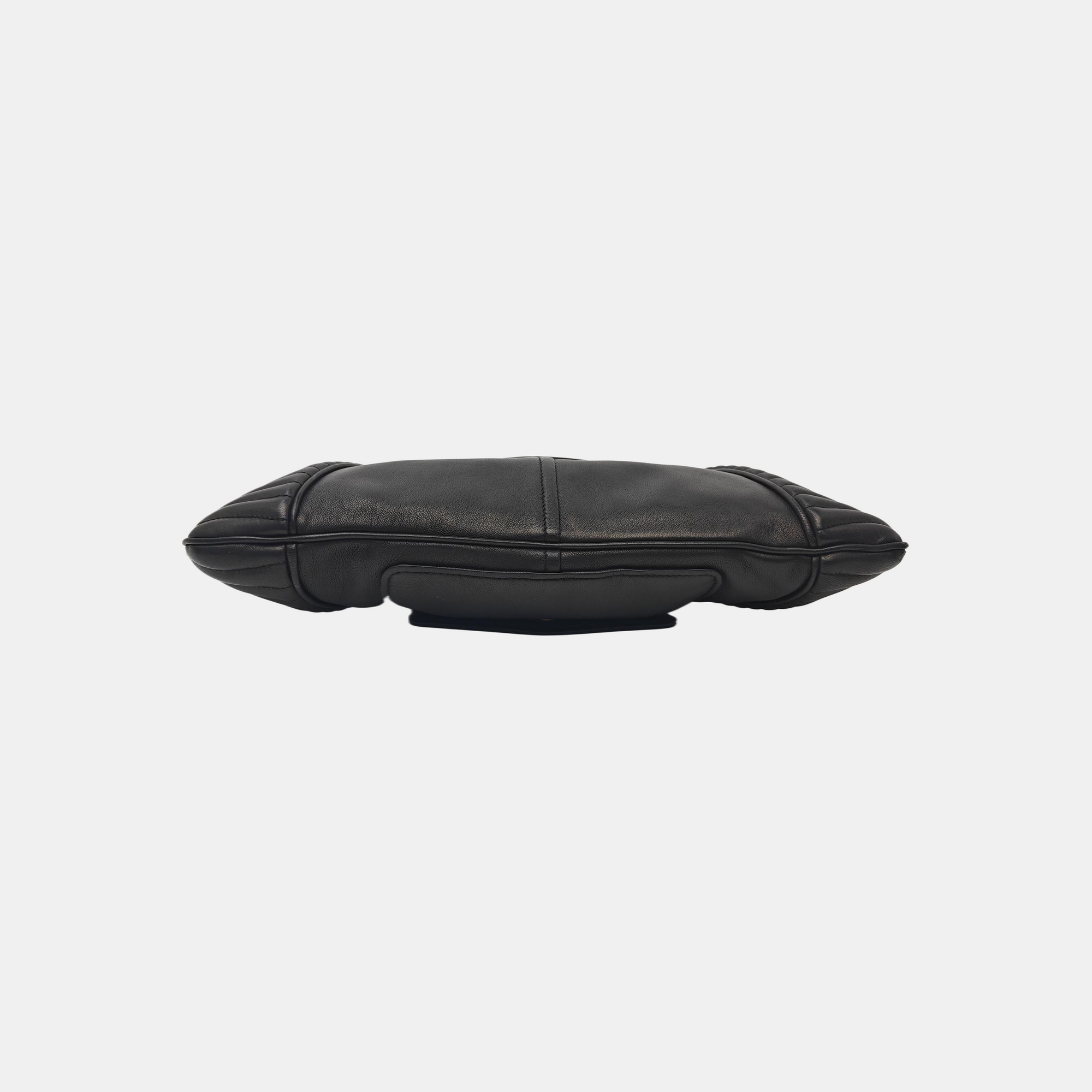 Quilted Lambskin Clutch Black