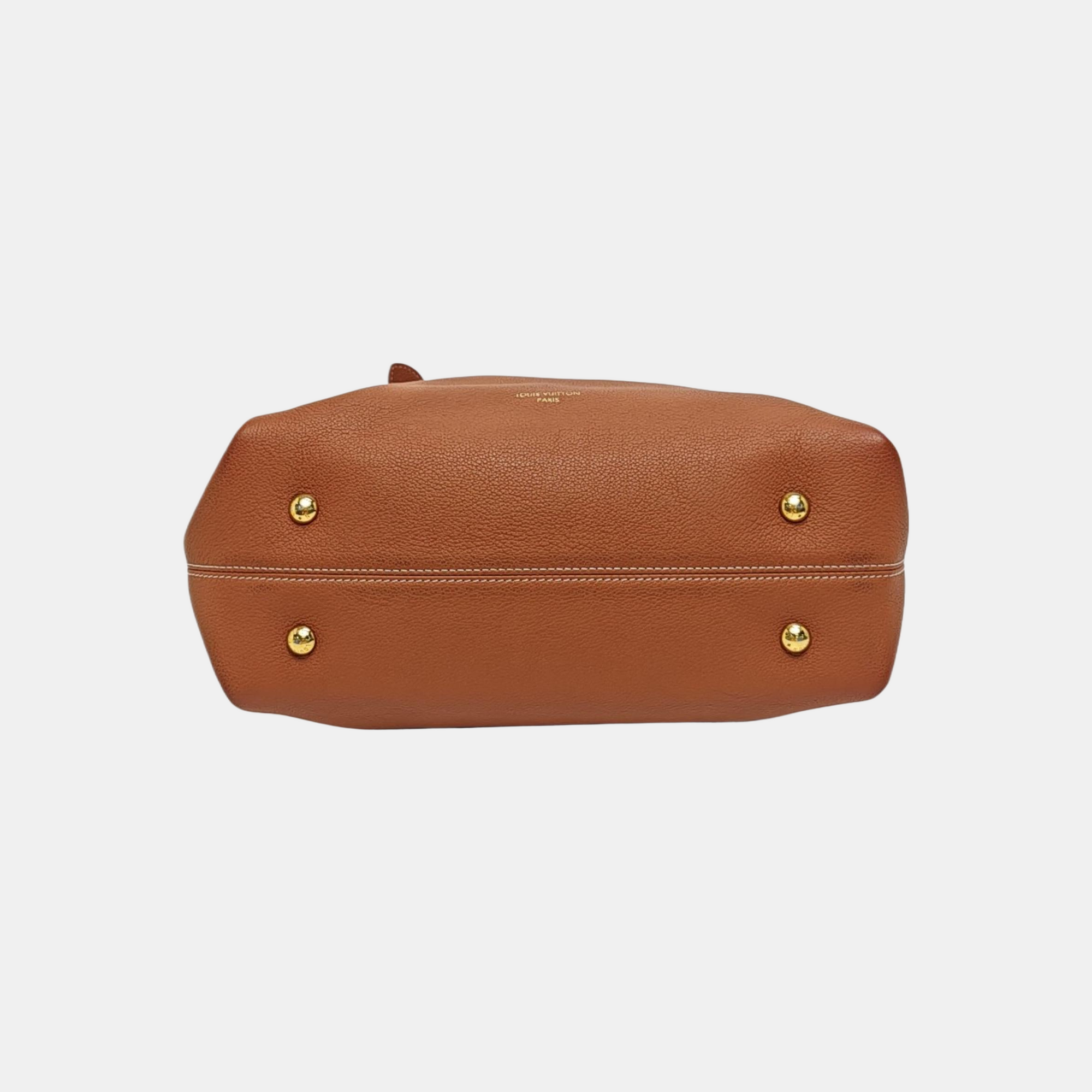 LOW KEY CABAS MM Monogram Calfskin Brown