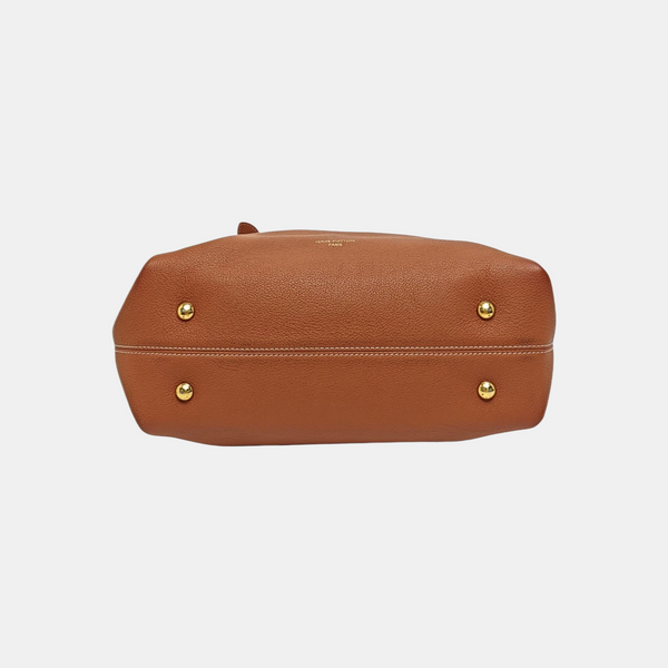LOW KEY CABAS MM Monogram Calfskin Brown