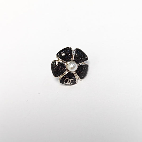 Metal Black Stud Earrings