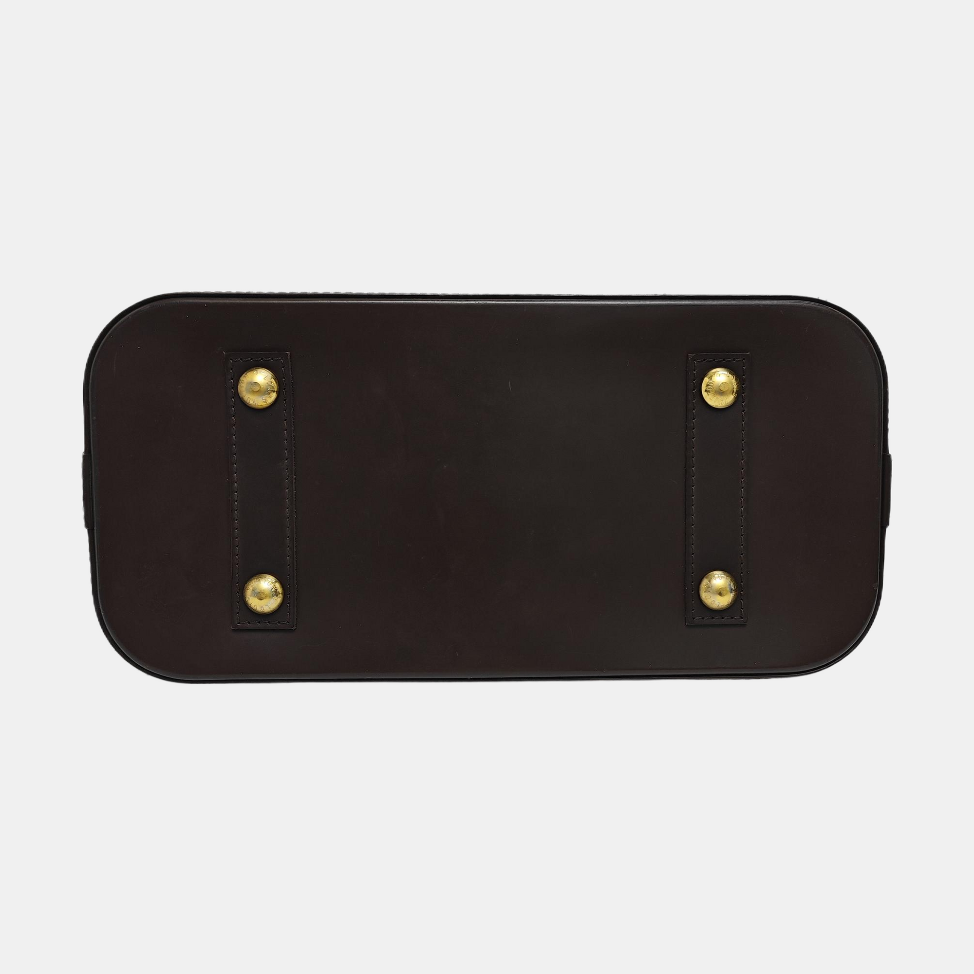 ALMA PM Lona revestida Damier Ebene Marrón