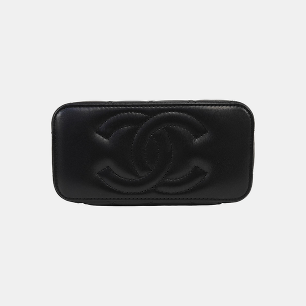 VANITY CASE Small Quilted Lambskin Black