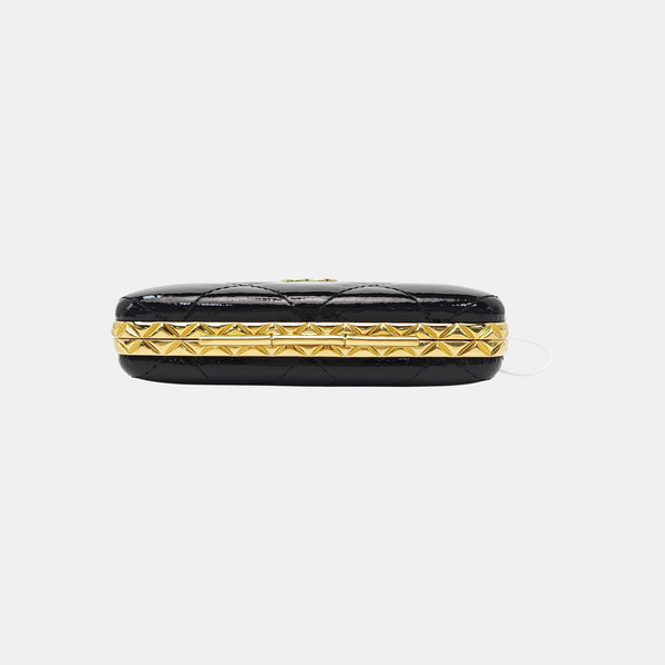 Quilted Lambskin Shoulder Bag Black