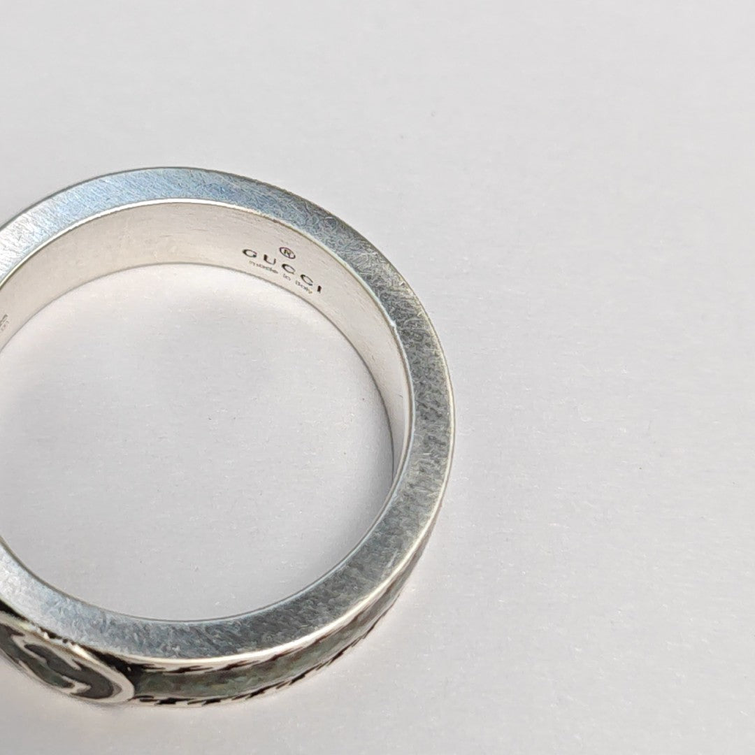 Interlocking G 925 Sterling Silver Ring HK 19