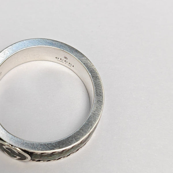 Interlocking G 925 Sterling Silver Ring HK 19