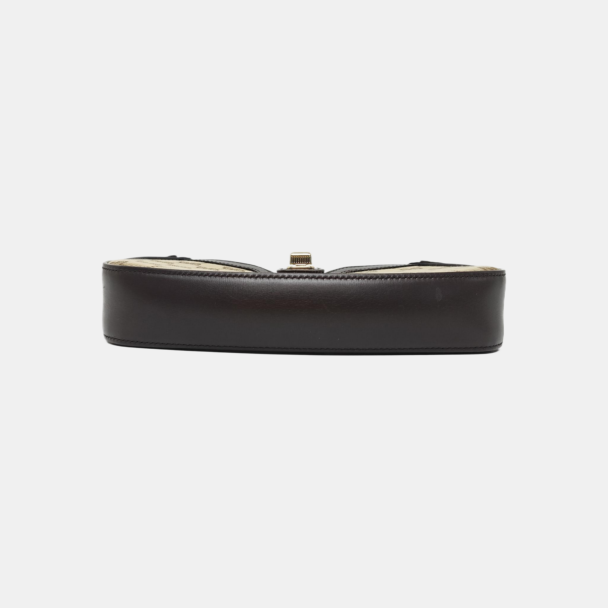Moon Side Mini Monogram Coated Canvas Black