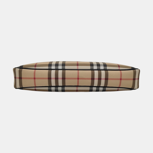 Coated Canvas Shoulder Bag Beige