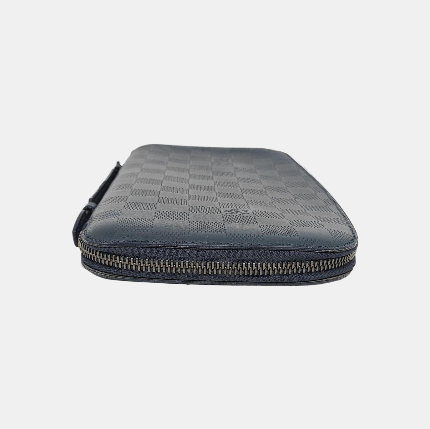 ATOLL Damier Calfskin Blue Wallet