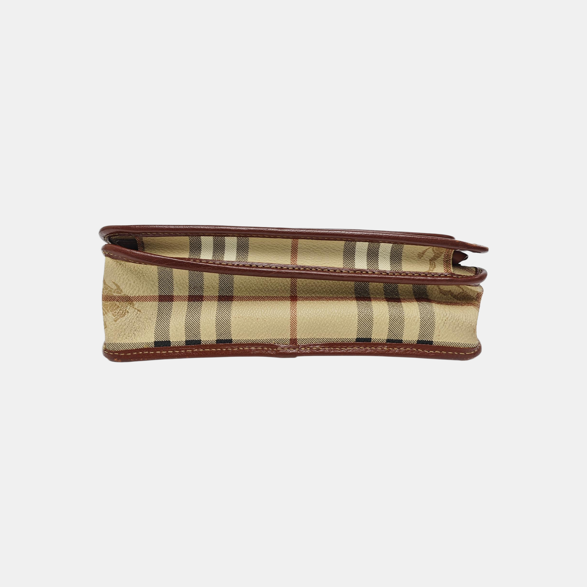 Coated Canvas Shoulder Bag Brown