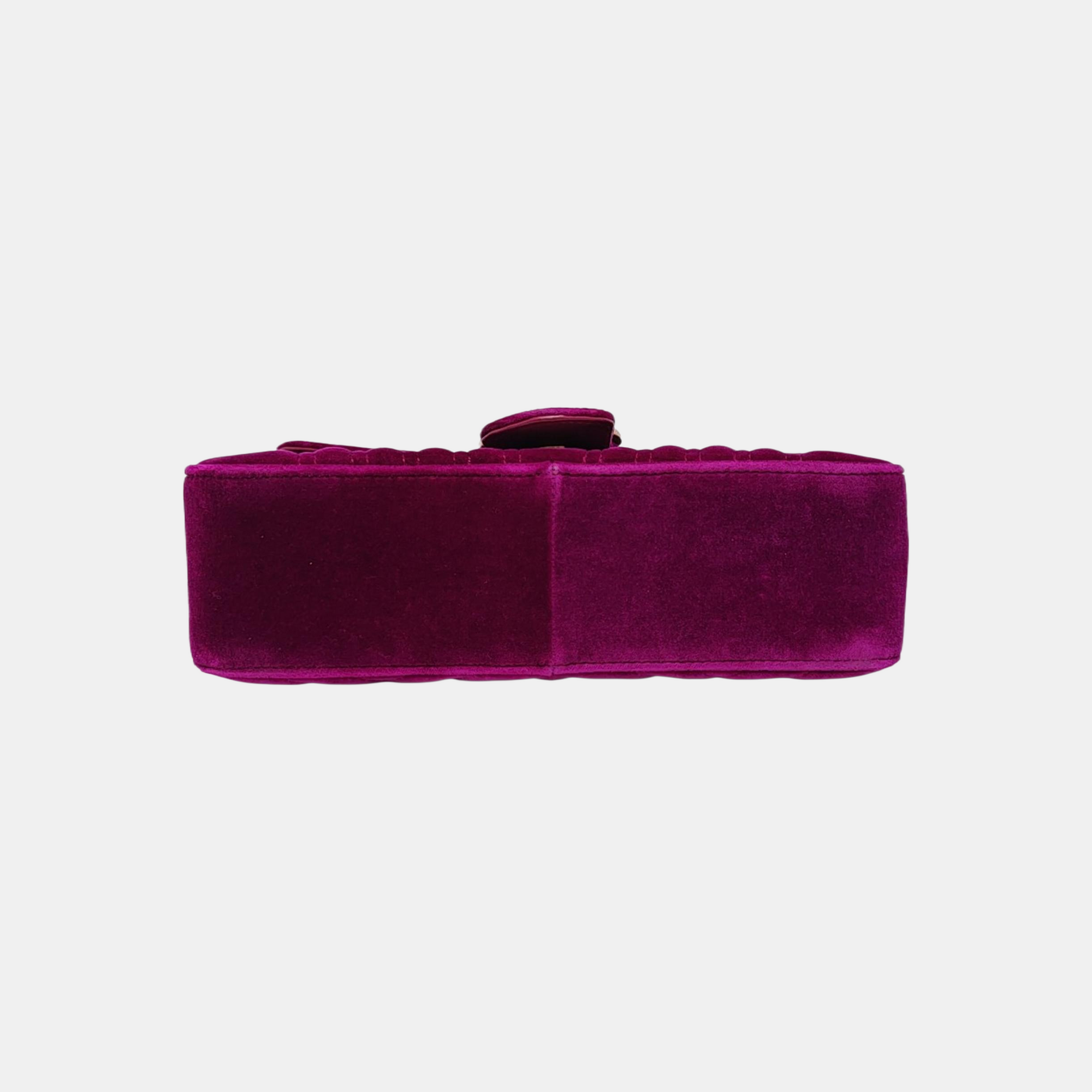 GG Marmont Medium Quilted Velvet Red