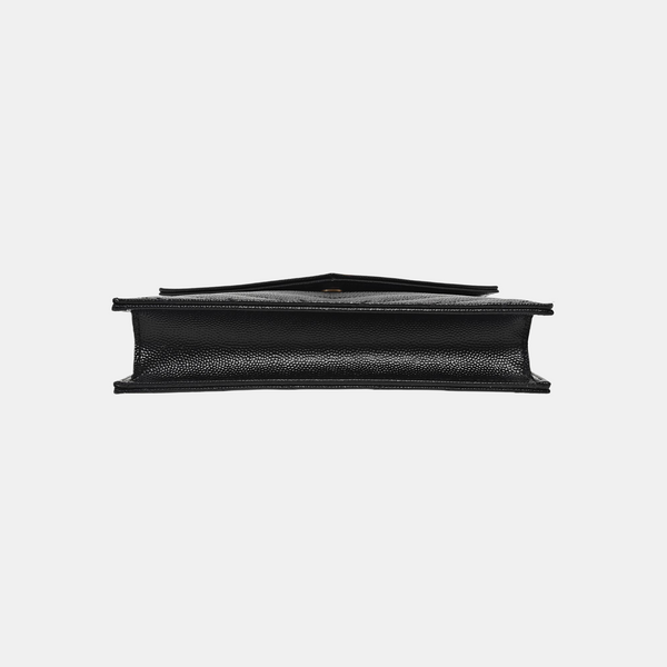 MONOGRAM Chevron Calfskin Black