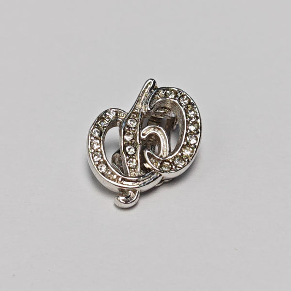 Petit CD Metal Silver Clip On Earrings