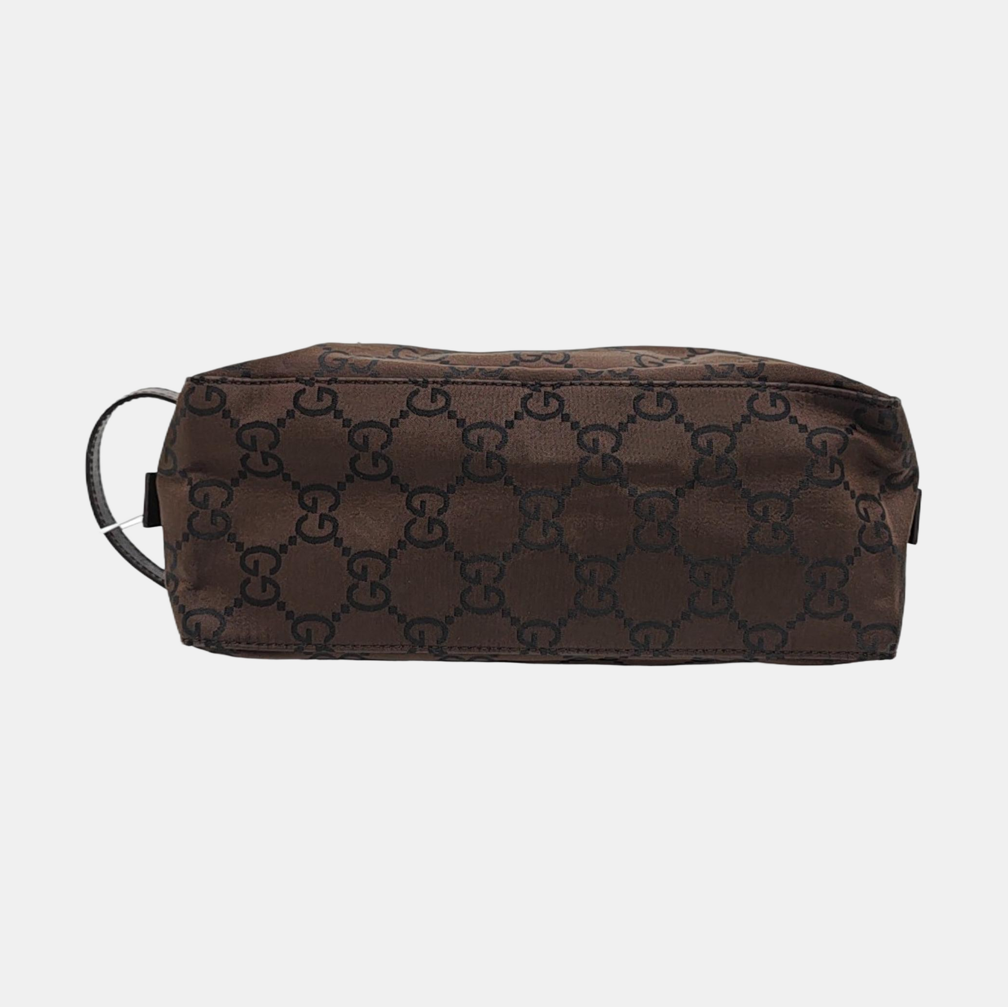 Monogram Canvas Clutch Brown