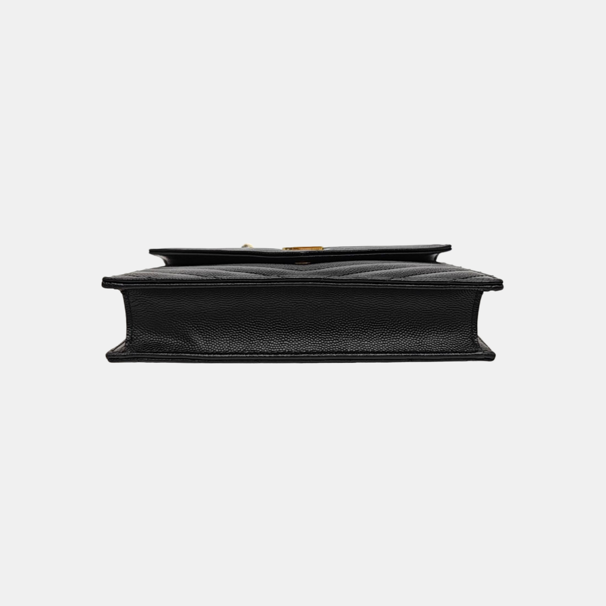 MONOGRAM WOC Chevron Calfskin Black
