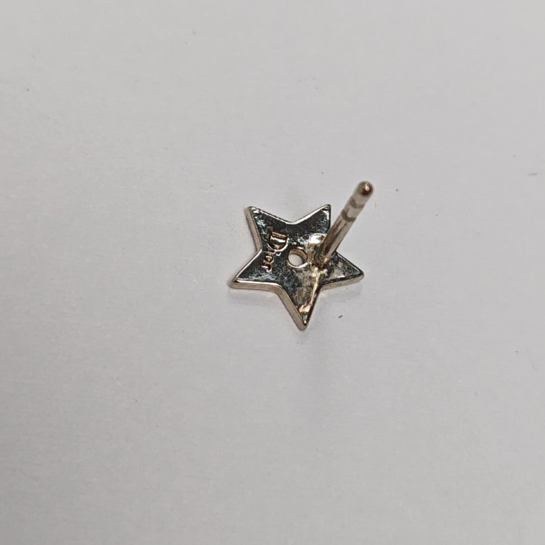 La Petite Tribale Metal Silver Stud Earrings