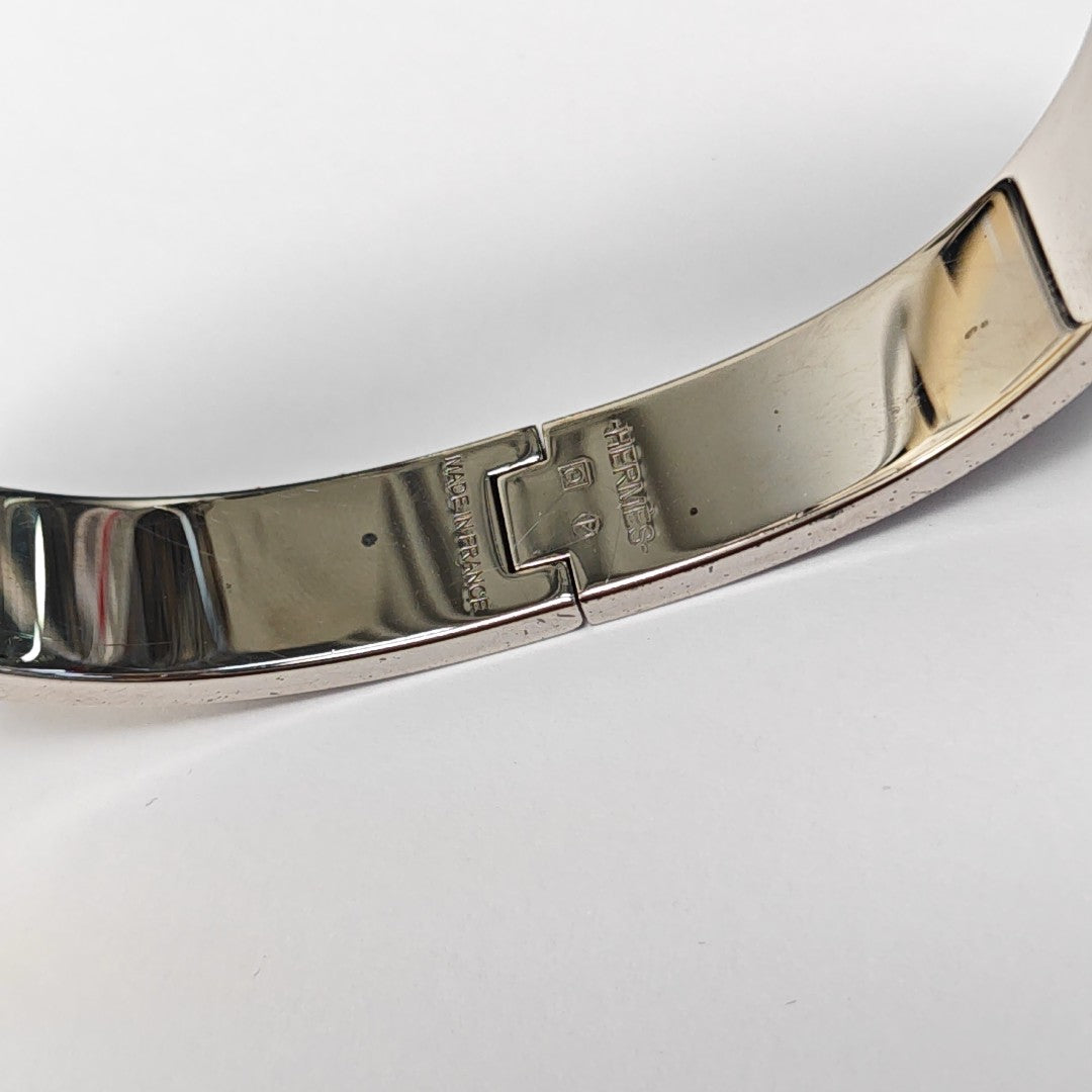 Clic H Metal Silver Bangle