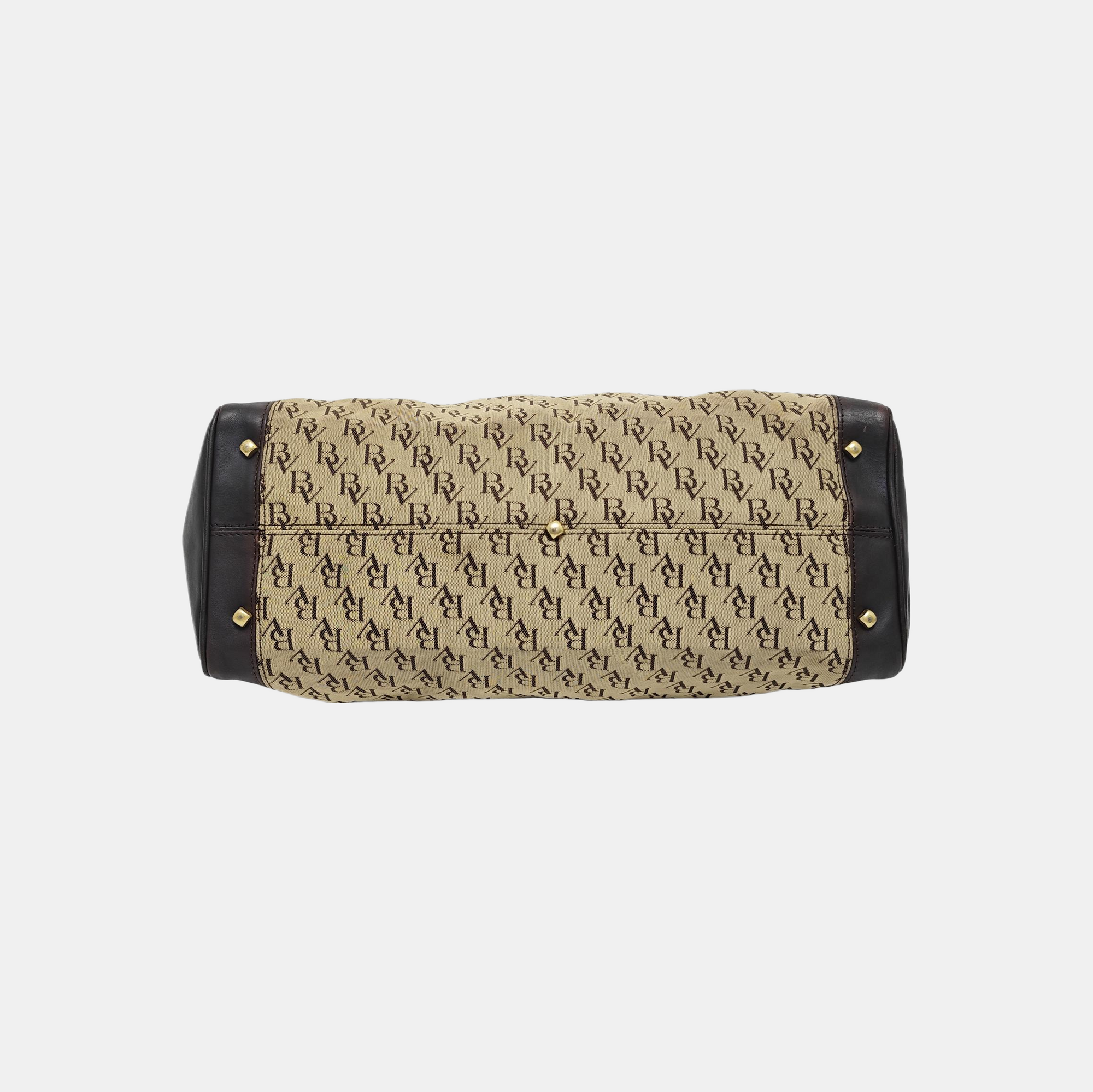 Canvas Top Handle Bag Brown