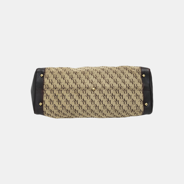 Canvas Top Handle Bag Brown