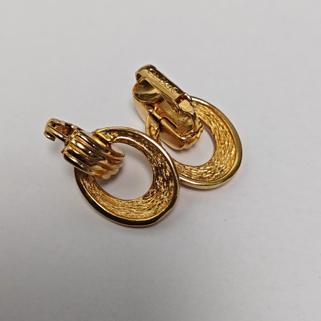 Metal Gold Clip On Earrings
