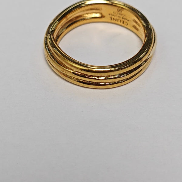 ENTRELACS Brass Gold Ring EU 50